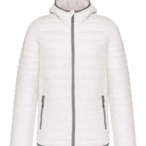 Kariban Lightweight Hooded Padded Jacket | White