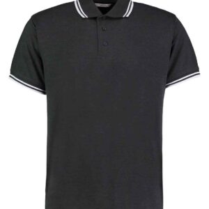 Kustom Kit Contrast Tipped Poly/Cotton Piqué Polo Shirt | Graphite Grey/White