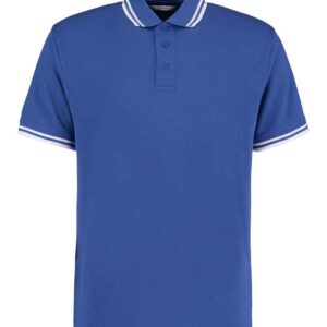 Kustom Kit Contrast Tipped Poly/Cotton Piqué Polo Shirt | Royal Blue/White