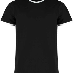 Kustom Kit Fashion Fit Ringer T-Shirt | Black/White