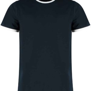 Kustom Kit Fashion Fit Ringer T-Shirt | Navy/White