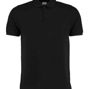 Kustom Kit Klassic Heavy Slim Fit Piqué Polo Shirt | Black