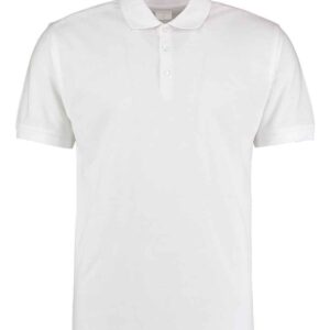Kustom Kit Klassic Slim Fit Poly/Cotton Piqué Polo Shirt | White
