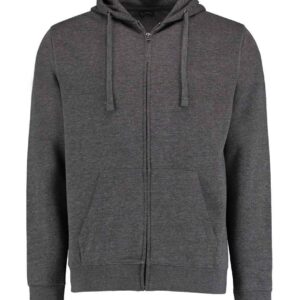 Kustom Kit Klassic Zip Hooded Sweatshirt | Dark Grey Marl