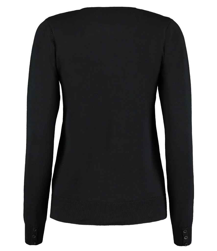 Kustom Kit Ladies Arundel Round Neck Cardigan | Black - Image 3