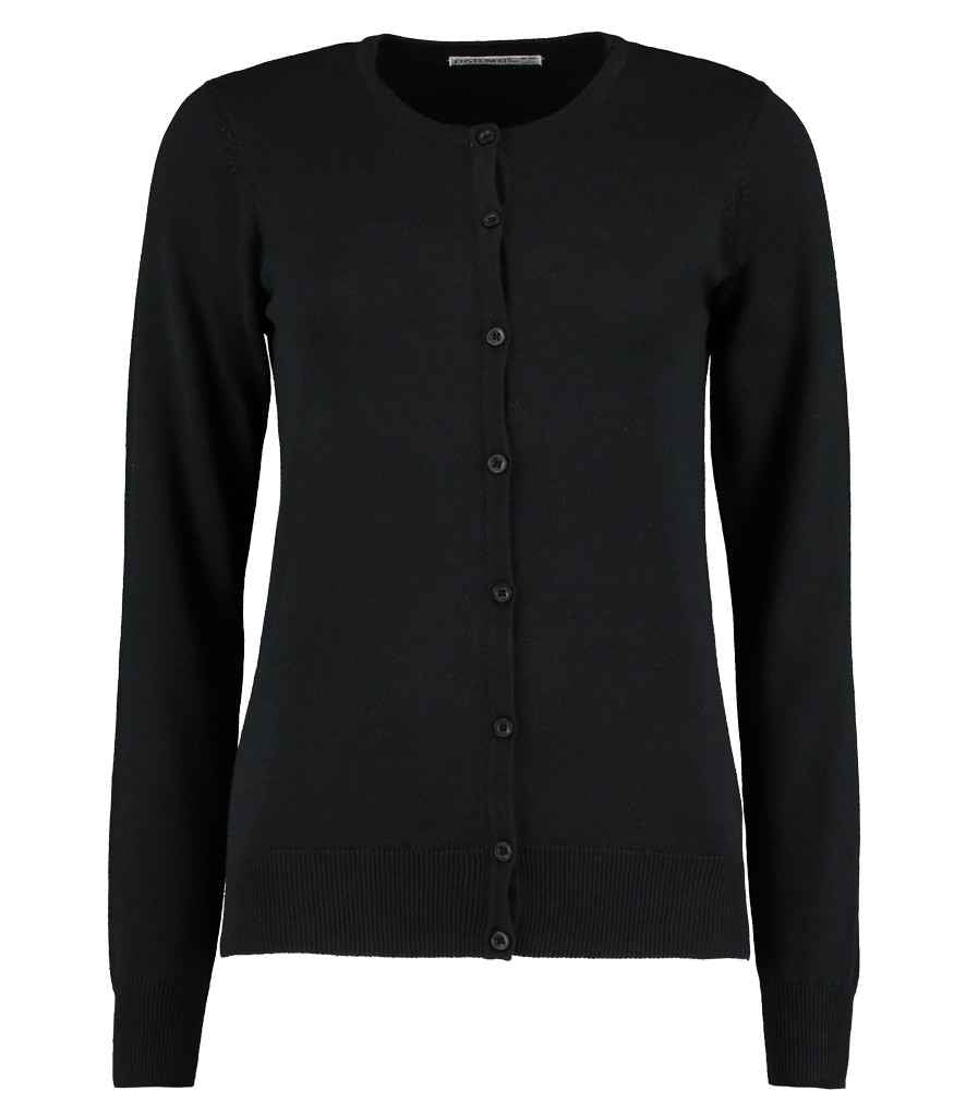 Kustom Kit Ladies Arundel Round Neck Cardigan | Black - Image 2