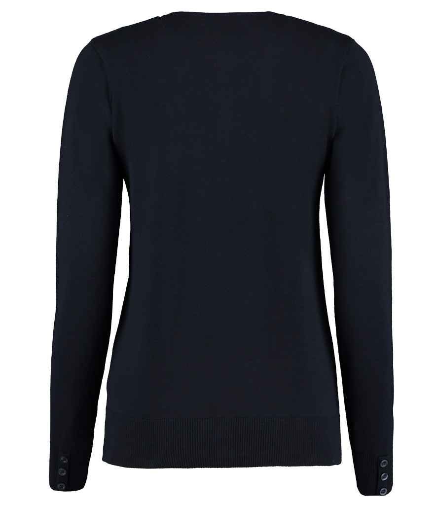 Kustom Kit Ladies Arundel Round Neck Cardigan | Navy - Image 2