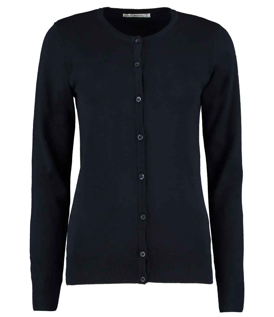 Kustom Kit Ladies Arundel Round Neck Cardigan | Navy