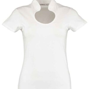 Kustom Kit Ladies Keyhole Neck Corporate Top | White