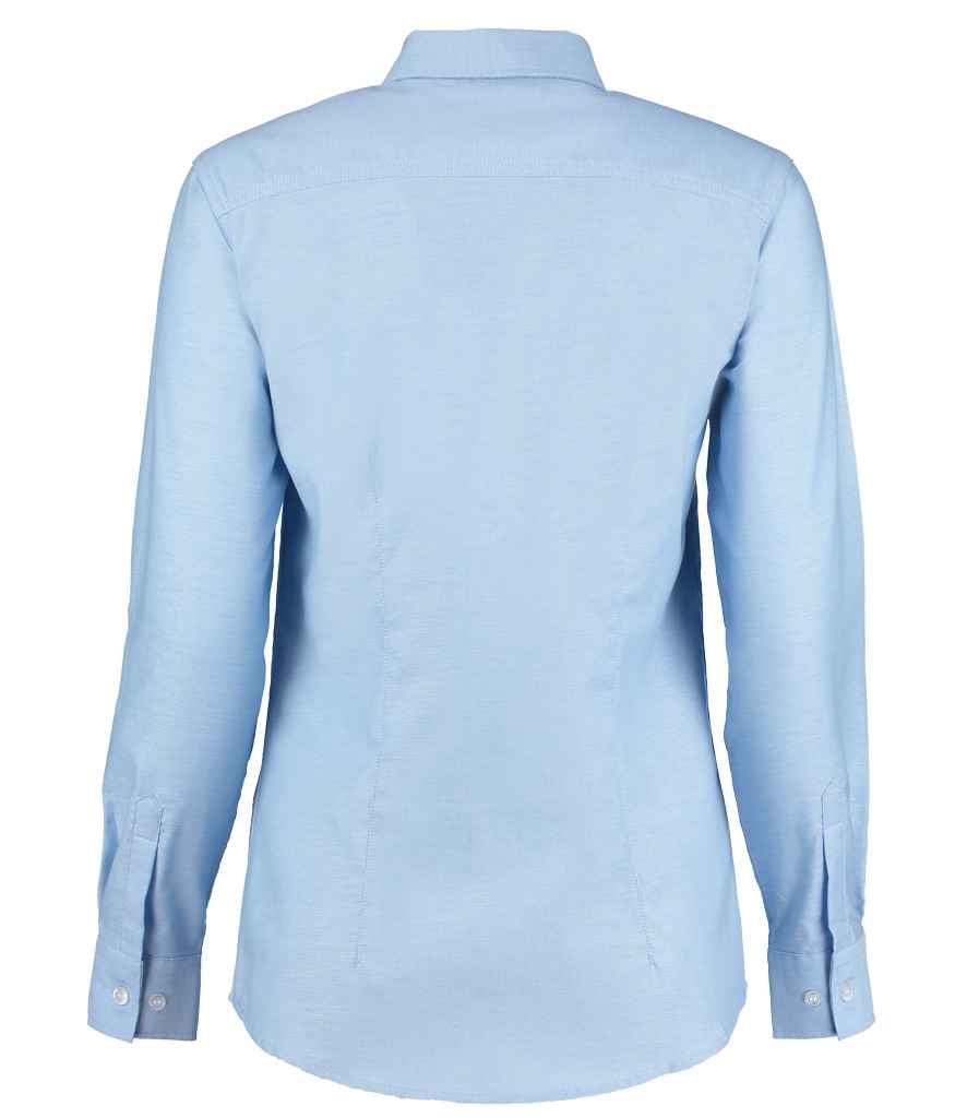Kustom Kit Ladies Long Sleeve Tailored Workwear Oxford Shirt | Light Blue - Image 2