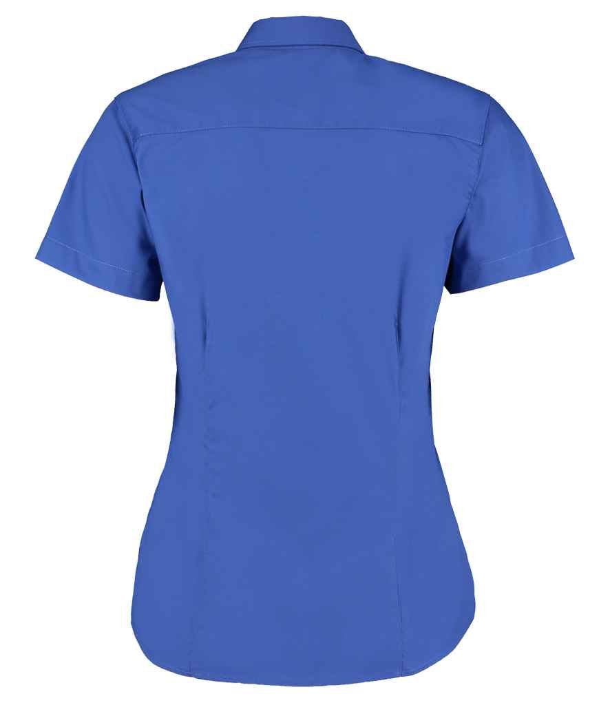 Kustom Kit Ladies Premium Short Sleeve Tailored Oxford Shirt | Royal Blue - Image 2