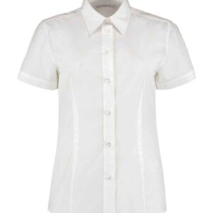Kustom Kit Ladies Short Sleeve Classic Fit Workforce Shirt | White