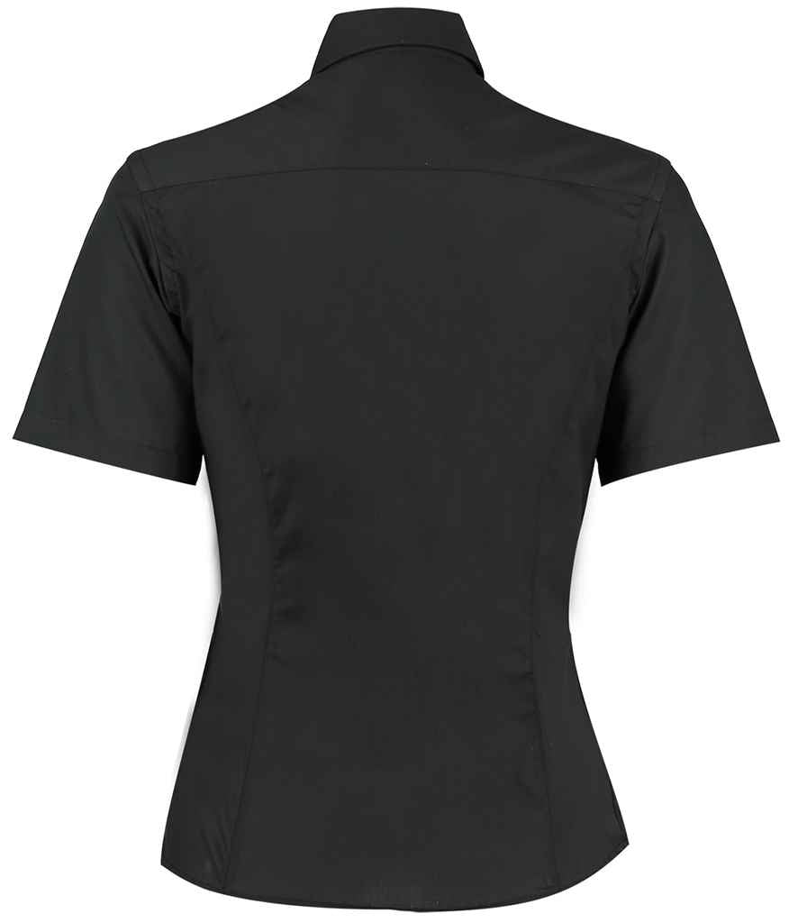 Kustom Kit Ladies Short Sleeve Tailored Business Shirt | Black - Image 2