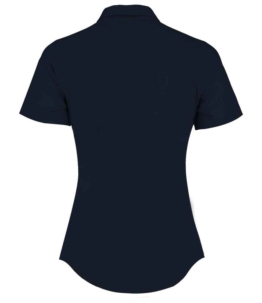 Kustom Kit Ladies Short Sleeve Tailored Poplin Shirt | Dark Navy - Image 2