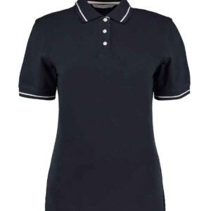Kustom Kit Ladies St Mellion Tipped Cotton Piqué Polo Shirt | Navy/White