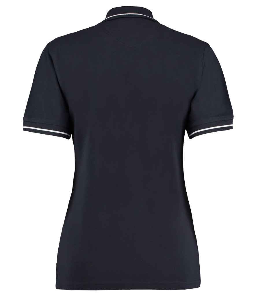 Kustom Kit Ladies St Mellion Tipped Cotton Piqué Polo Shirt | Navy/White - Image 2