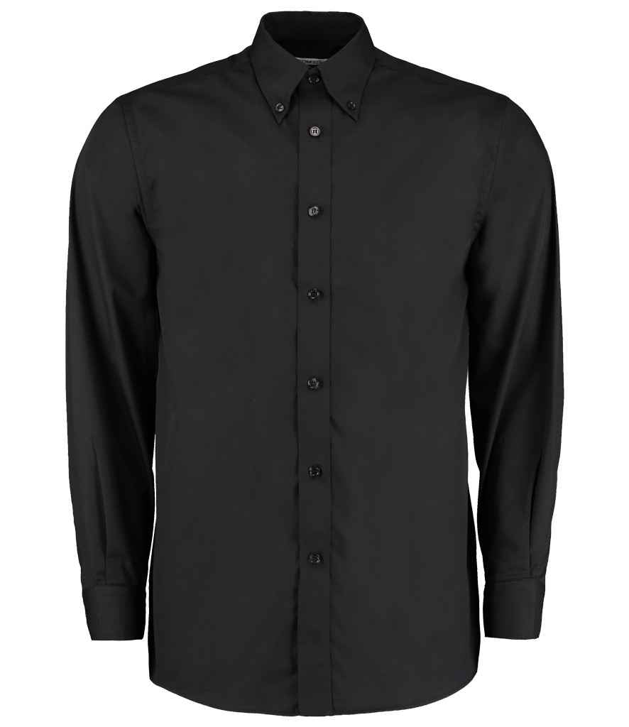 Kustom Kit Long Sleeve Classic Fit Workforce Shirt | Black - Image 2