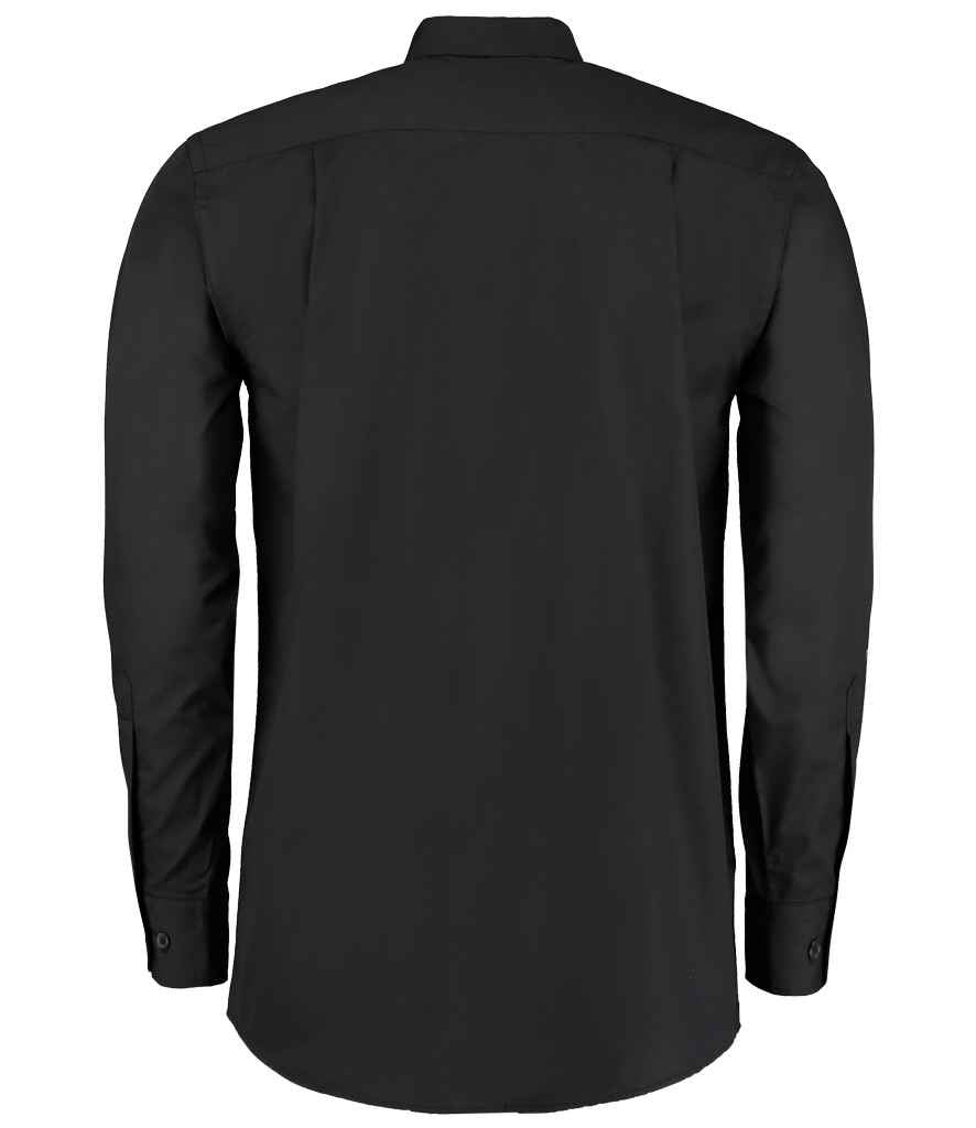 Kustom Kit Long Sleeve Classic Fit Workforce Shirt | Black - Image 3