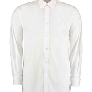 Kustom Kit Long Sleeve Classic Fit Workforce Shirt | White