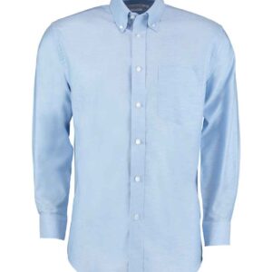 Kustom Kit Long Sleeve Classic Fit Workwear Oxford Shirt | Light Blue