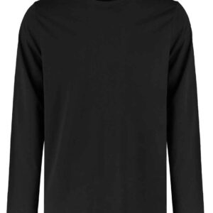 Kustom Kit Long Sleeve Fashion Fit Superwash® 60°C T-Shirt | Black
