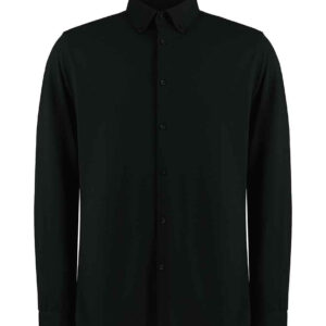 Kustom Kit Long Sleeve Superwash® 60°C Piqué Shirt | Black