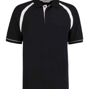 Kustom Kit Oak Hill Cotton Piqué Polo Shirt | Black/White