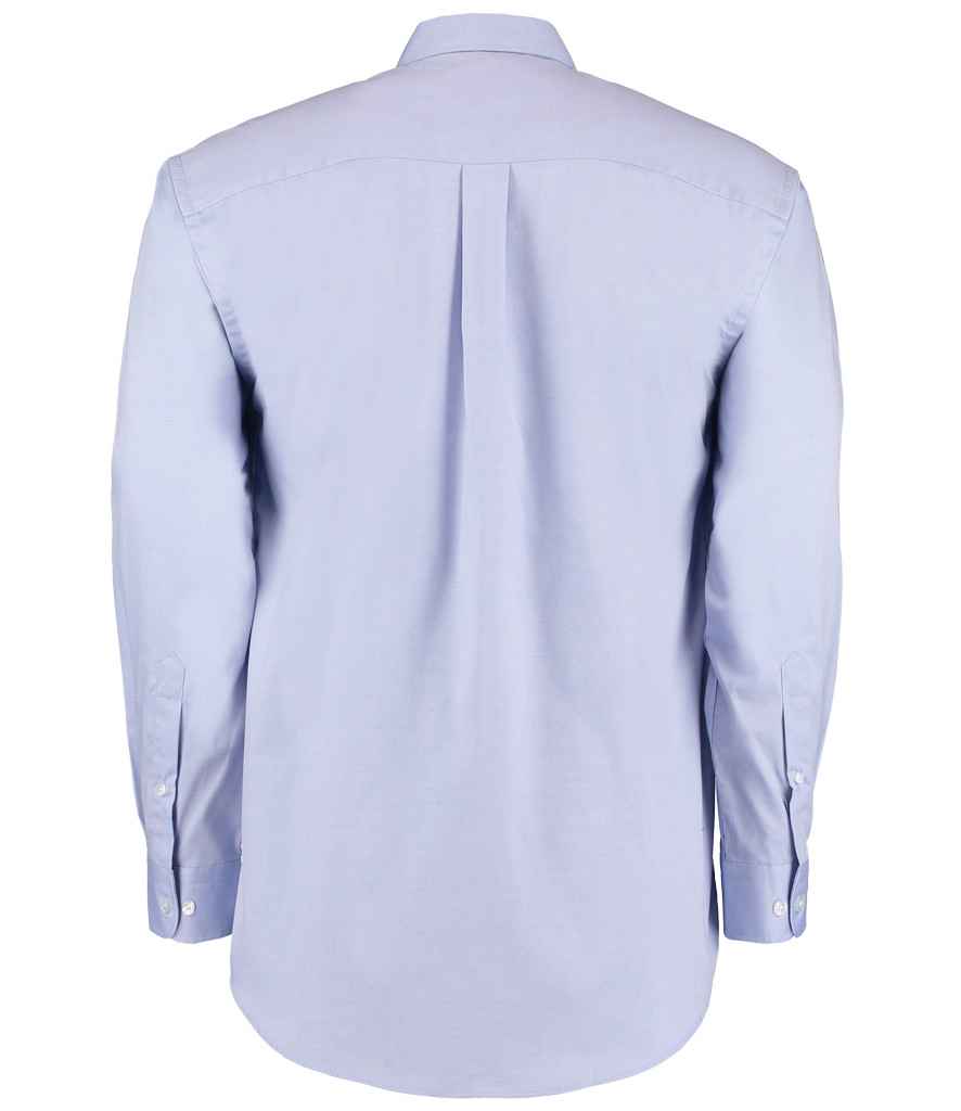 Kustom Kit Premium Long Sleeve Classic Fit Oxford Shirt | Light Blue - Image 3