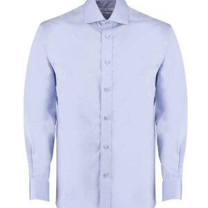 Kustom Kit Premium Long Sleeve Classic Fit Oxford Shirt | Light Blue