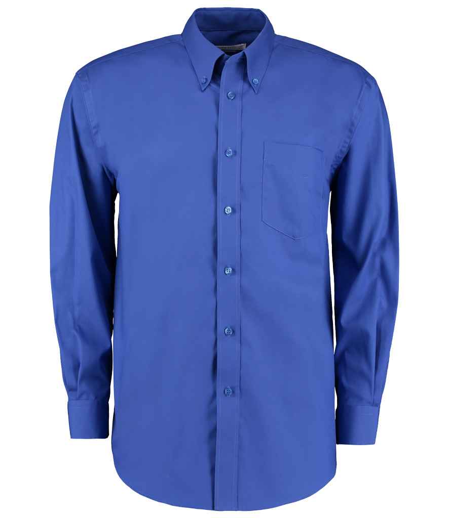 Kustom Kit Premium Long Sleeve Classic Fit Oxford Shirt | Royal Blue