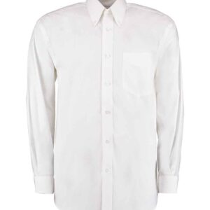 Kustom Kit Premium Long Sleeve Classic Fit Oxford Shirt | White