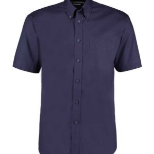 Kustom Kit Premium Short Sleeve Classic Fit Oxford Shirt | Midnight Navy