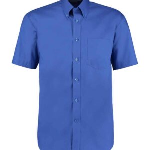 Kustom Kit Premium Short Sleeve Classic Fit Oxford Shirt | Royal Blue