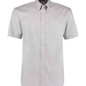 Kustom Kit Premium Short Sleeve Classic Fit Oxford Shirt | Silver