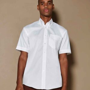 Kustom Kit Premium Short Sleeve Classic Fit Oxford Shirt | White