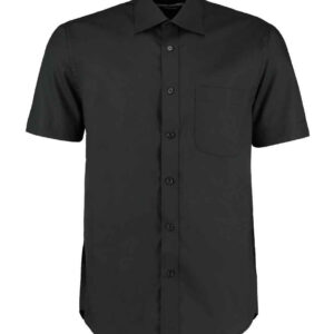 Kustom Kit Short Sleeve Classic Fit Business Shirt | Black