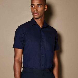 Kustom Kit Short Sleeve Classic Fit Business Shirt | Dark Navy