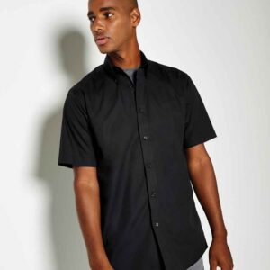 Kustom Kit Short Sleeve Classic Fit Workforce Shirt | Black