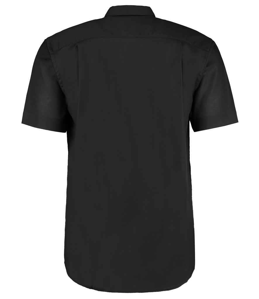 Kustom Kit Short Sleeve Classic Fit Workwear Oxford Shirt | Black - Image 2