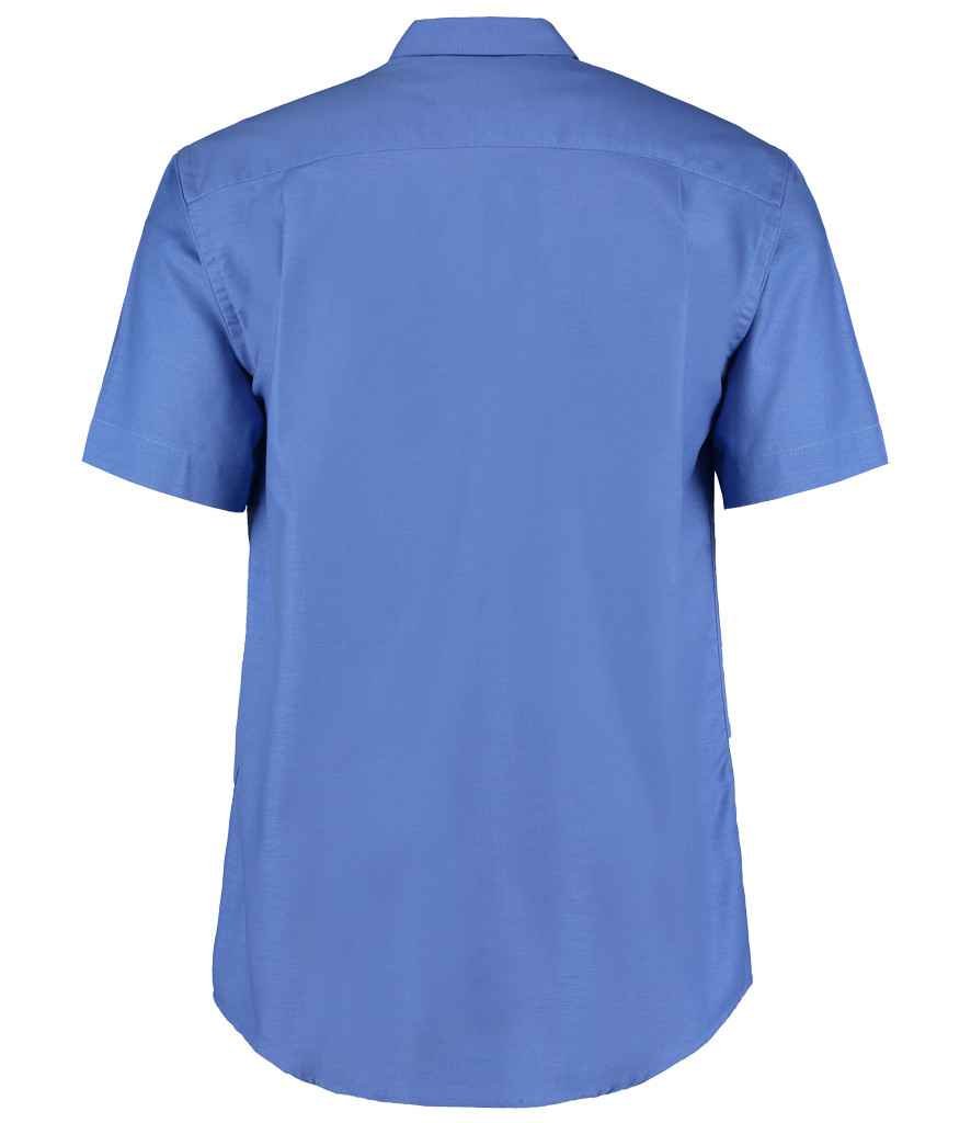 Kustom Kit Short Sleeve Classic Fit Workwear Oxford Shirt | Italian Blue - Image 2
