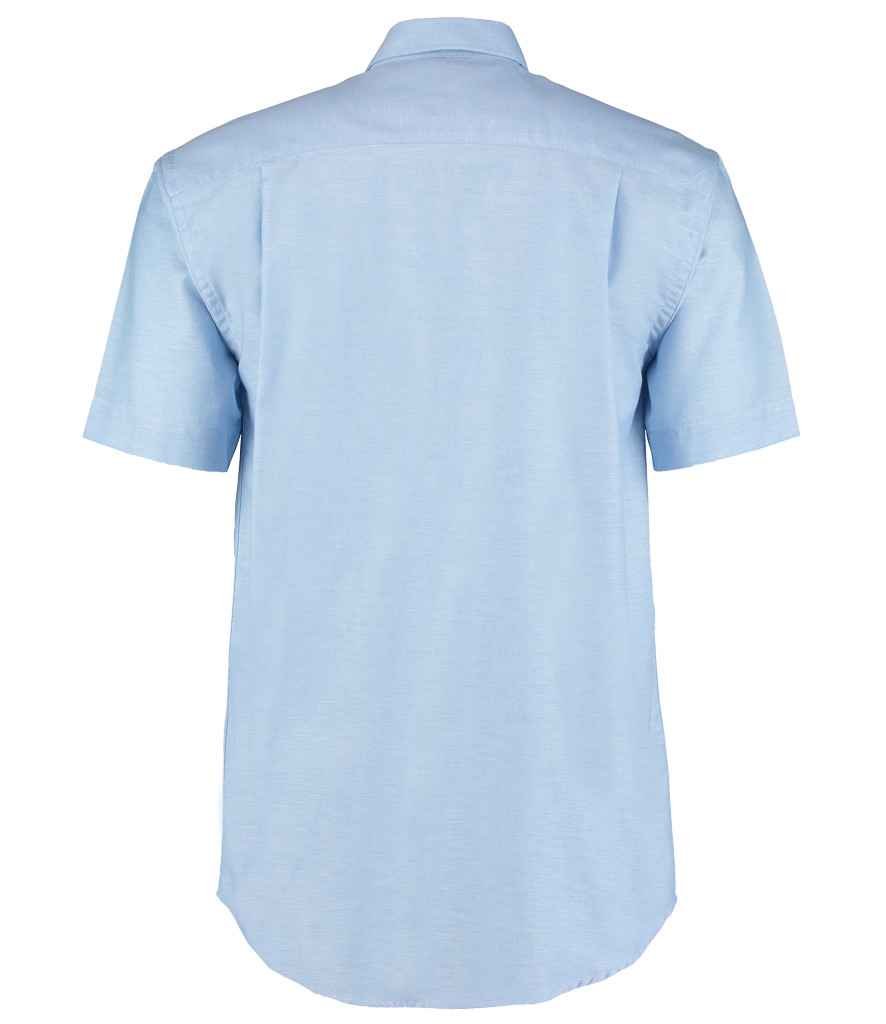 Kustom Kit Short Sleeve Classic Fit Workwear Oxford Shirt | Light Blue - Image 2