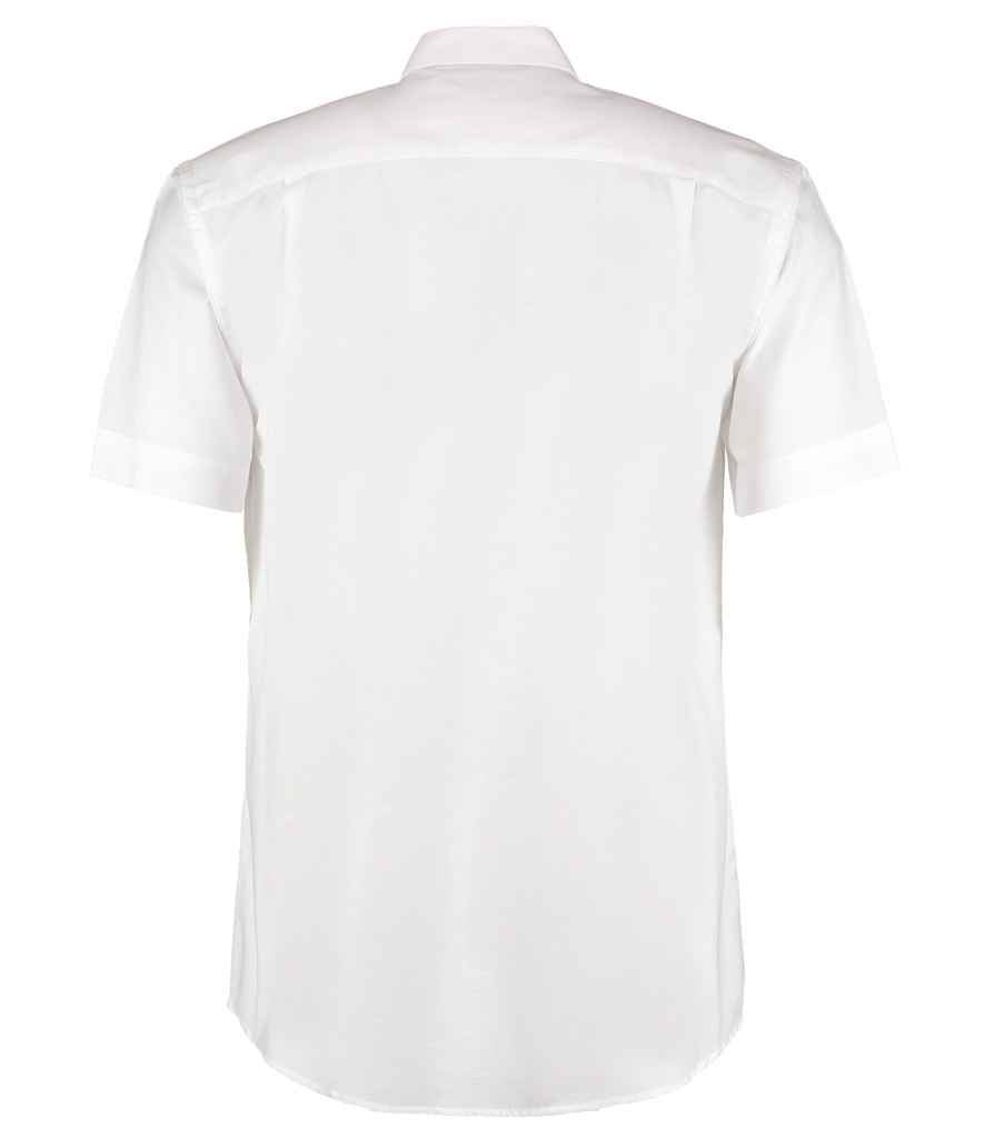 Kustom Kit Short Sleeve Classic Fit Workwear Oxford Shirt | White - Image 2