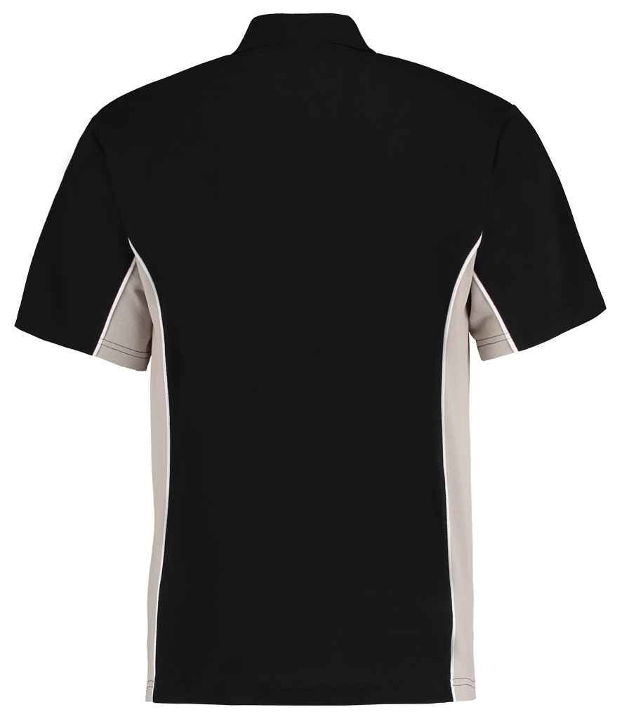 Kustom Kit Track Poly/Cotton Piqué Polo Shirt | Black/Grey - Image 2