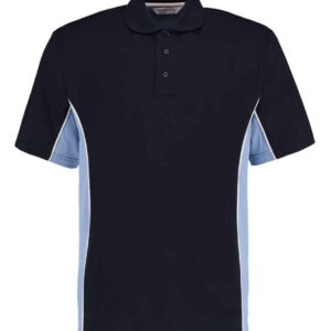 Kustom Kit Track Poly/Cotton Piqué Polo Shirt | Navy/Light Blue