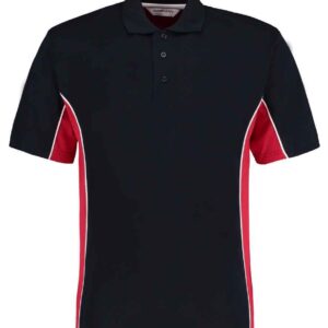 Kustom Kit Track Poly/Cotton Piqué Polo Shirt | Navy/Red