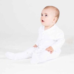 Larkwood Baby Sleepsuit | White