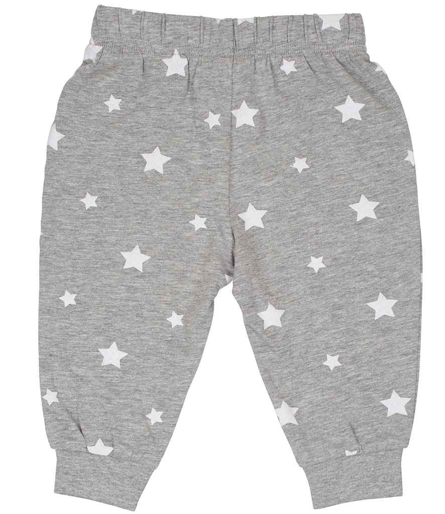 Larkwood Baby/Toddler Lounge Pants | Heather Grey/White Stars - Image 3