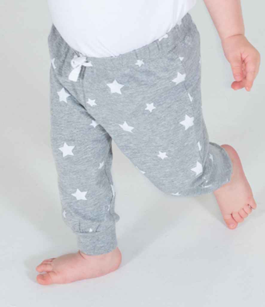 Larkwood Baby/Toddler Lounge Pants | Heather Grey/White Stars