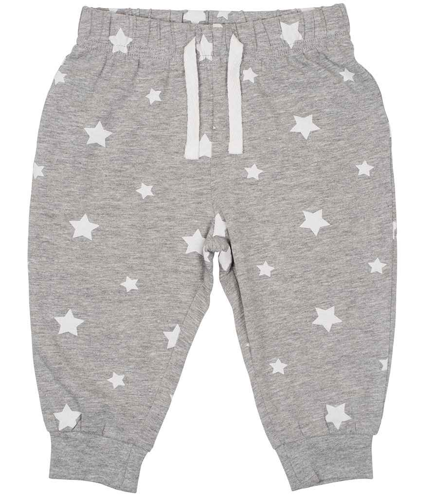 Larkwood Baby/Toddler Lounge Pants | Heather Grey/White Stars - Image 2