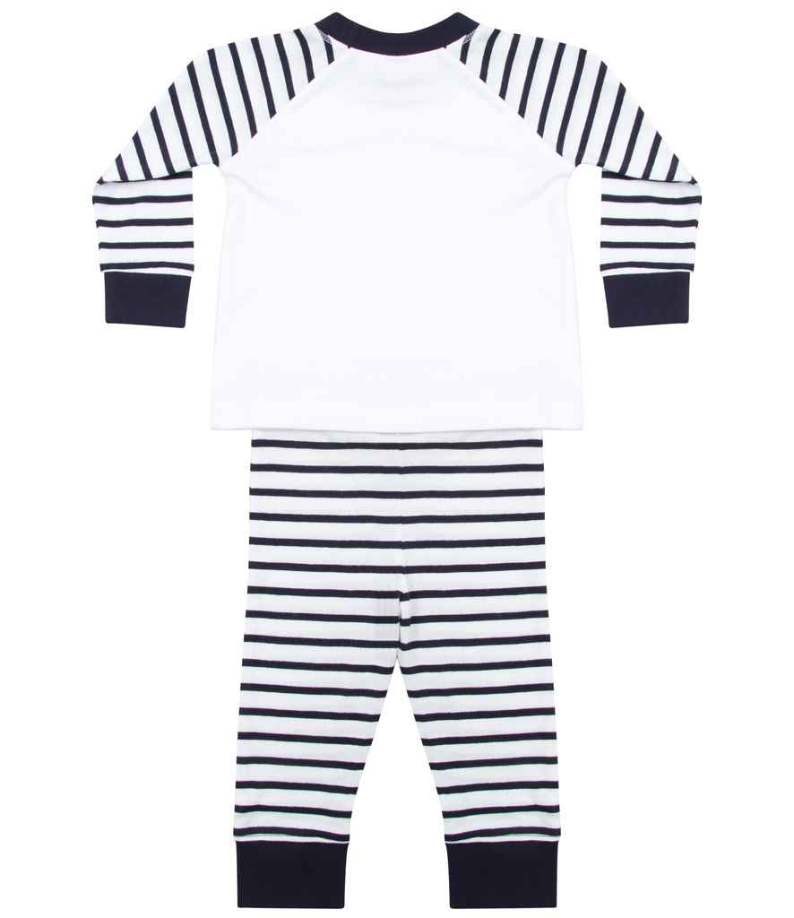Larkwood Baby/Toddler Striped Pyjamas | Navy/White - Image 3
